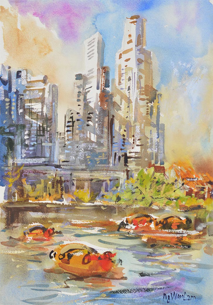 Singapore Watercolour Oil Painting Landscape, Figures, Still Life Art Gallery