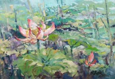 Lotus Lilies oil Painting