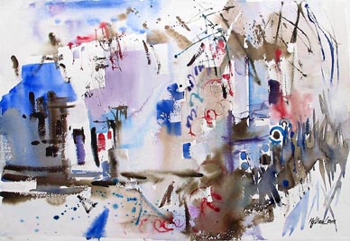 Singapore Contemporary Watercolour Abstract Painting