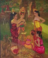 Balinese Nude Singapore 2nd Generation Master Oil Painting artist 